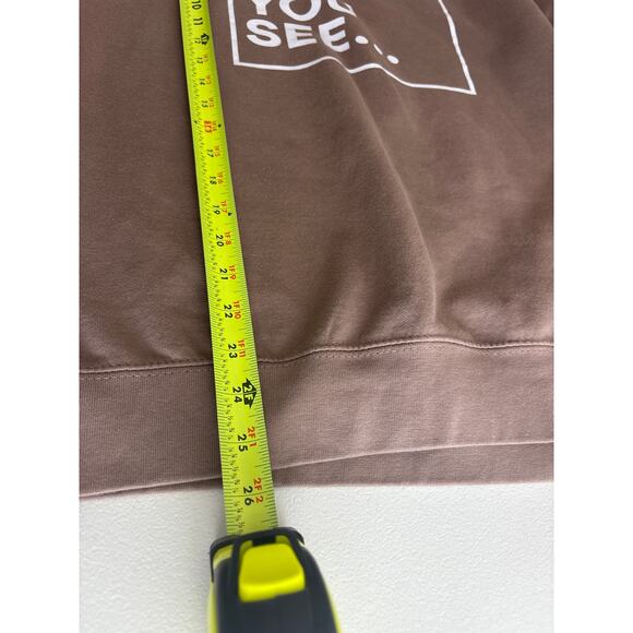 Dhar Mann Studios Taupe Brown Long Sleeve “SO YOU SEE” Sweatshirt Size Small - Picture 6 of 6